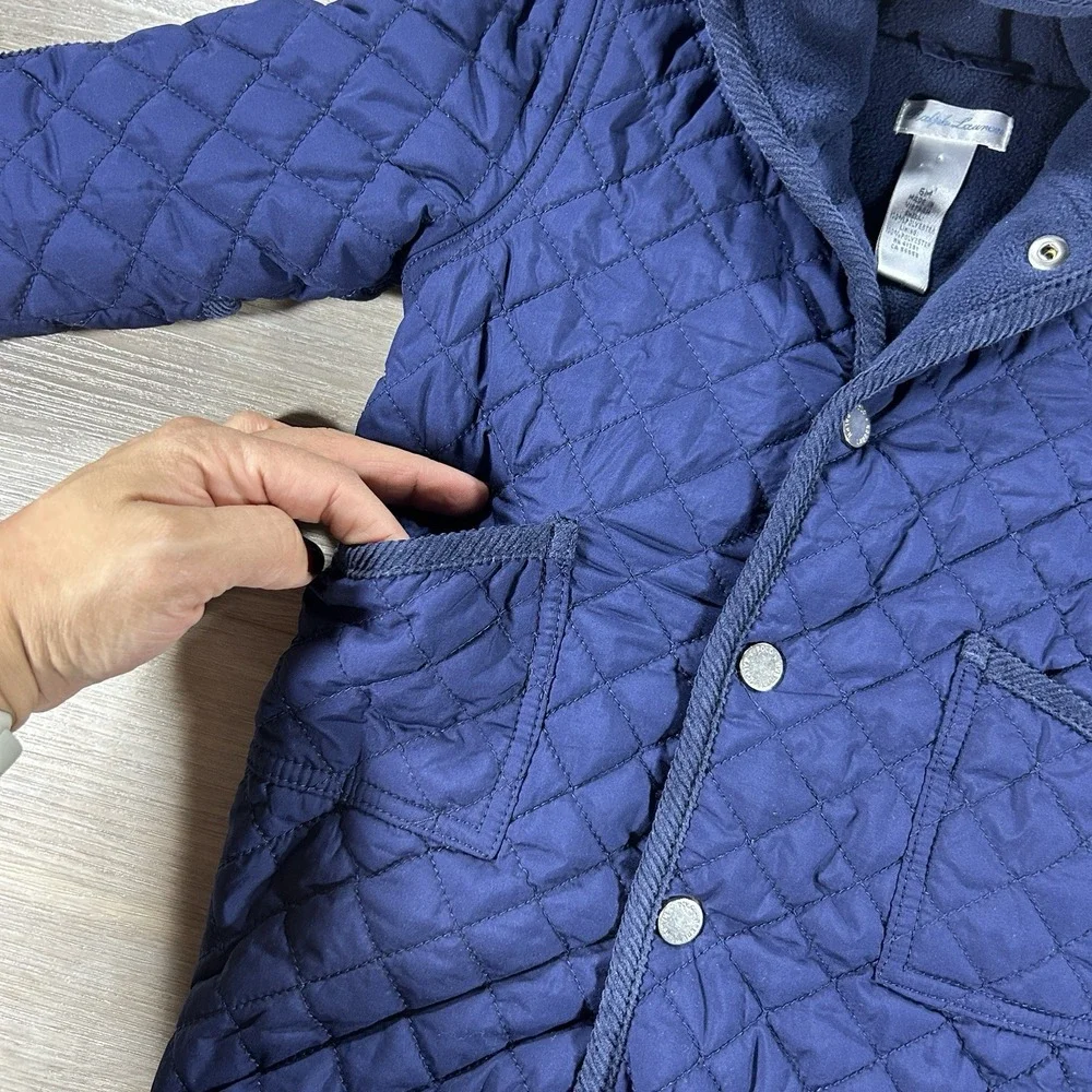 Ralph Lauren 6M‎ Navy Blue Quilted Baby Bunting Snow Suit Winter Baby Designer